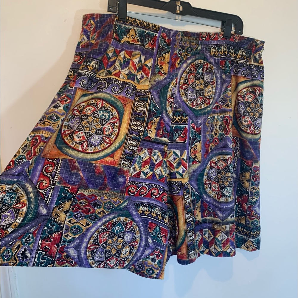 Vintage 90s Geo Paisley Relaxed Pull On Shorts
